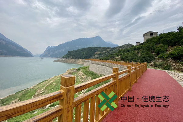 湖北沿江風景區(qū)紅色透水地坪